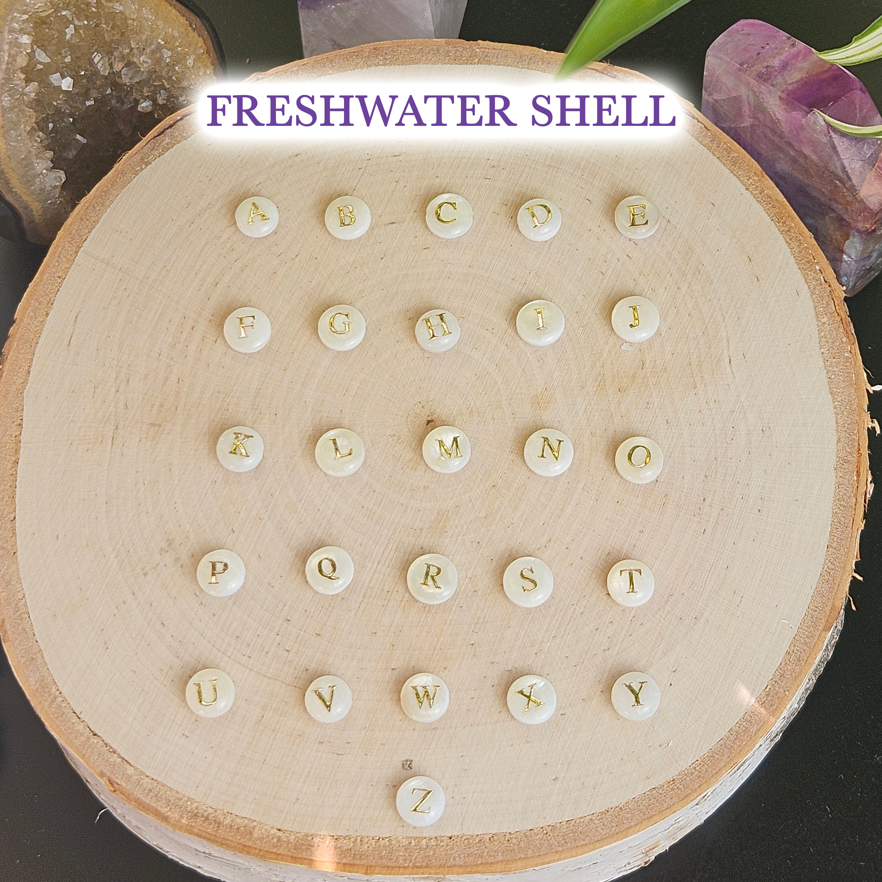 Freshwater Shell Letter Bead