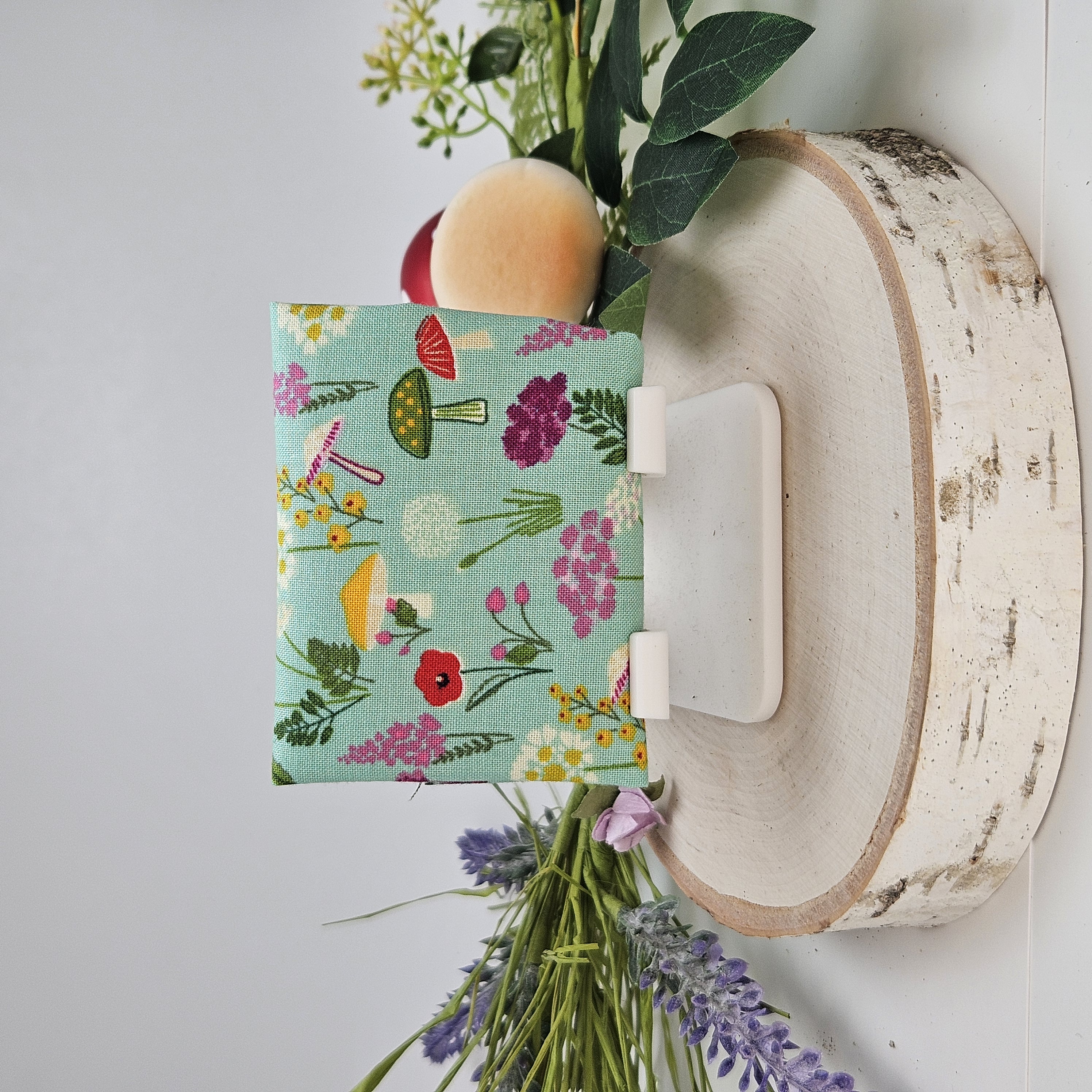 Handmade Canvas Zipper Bag – Love Design with Flowers & Bee