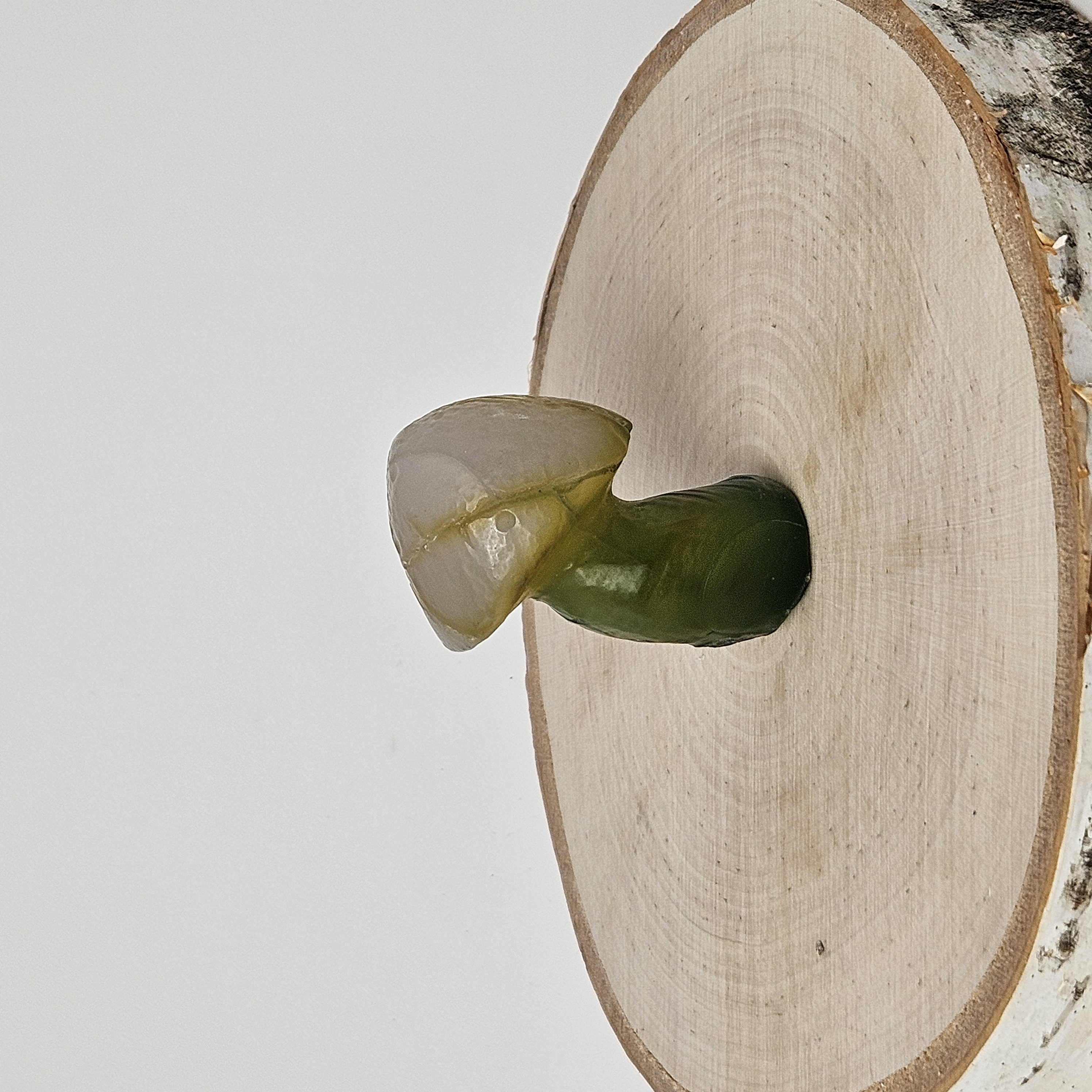 Slanted Green Gobi Agate Mushroom