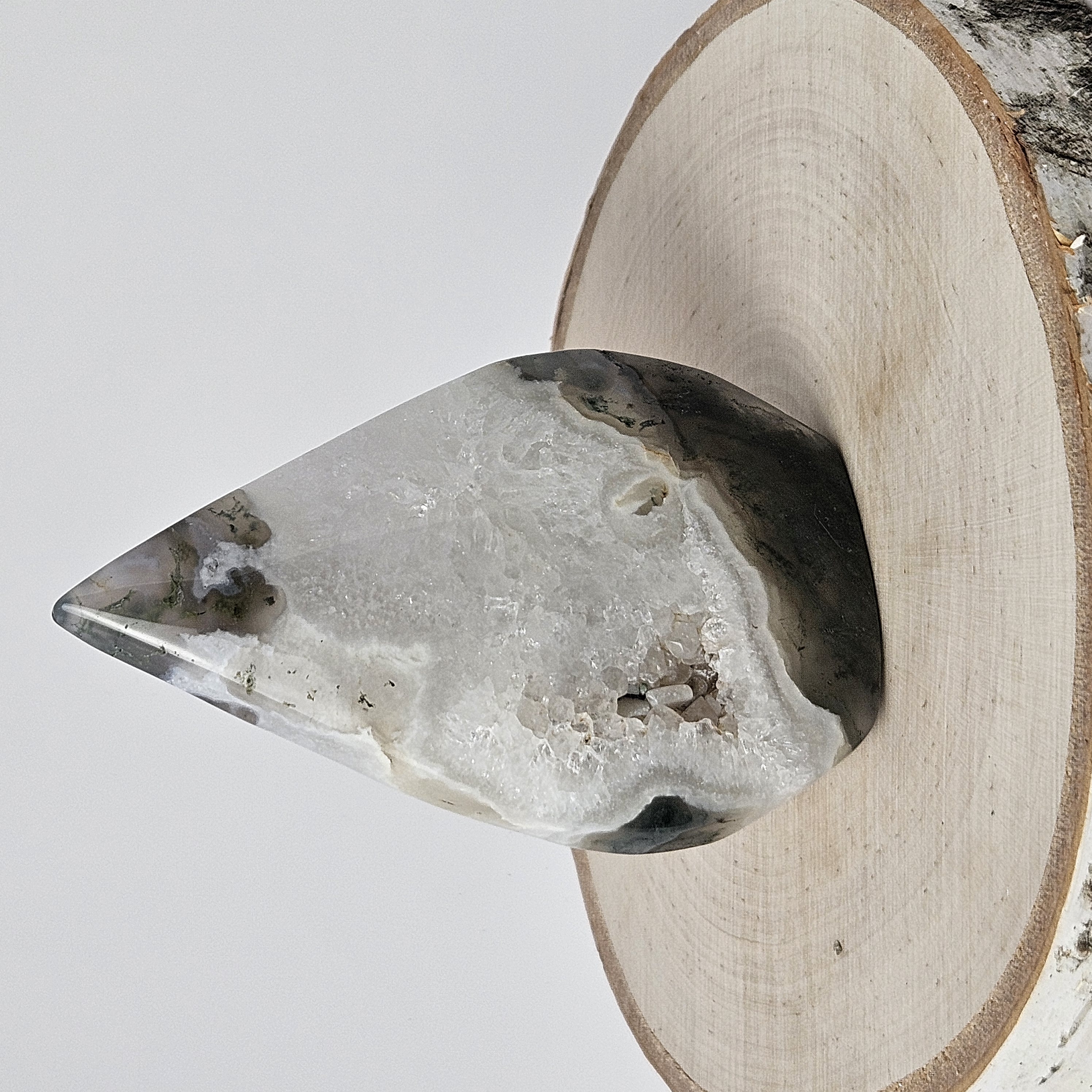 Moss Agate Crystal Flames