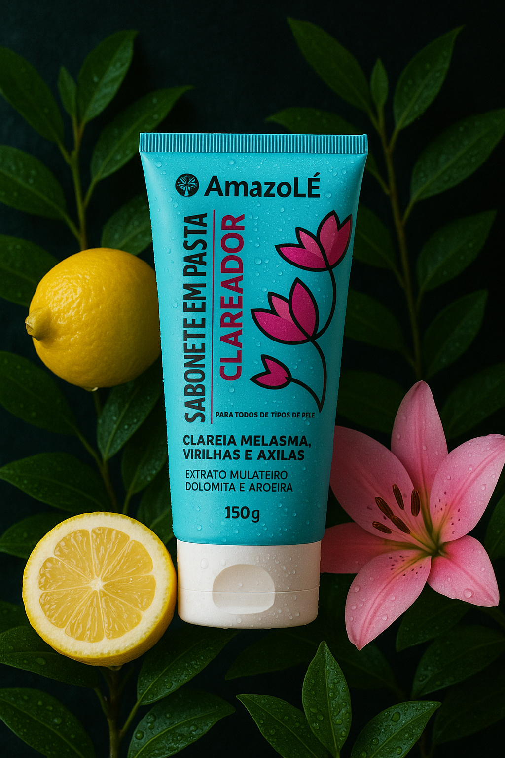 Sabonete em pasta clareador.