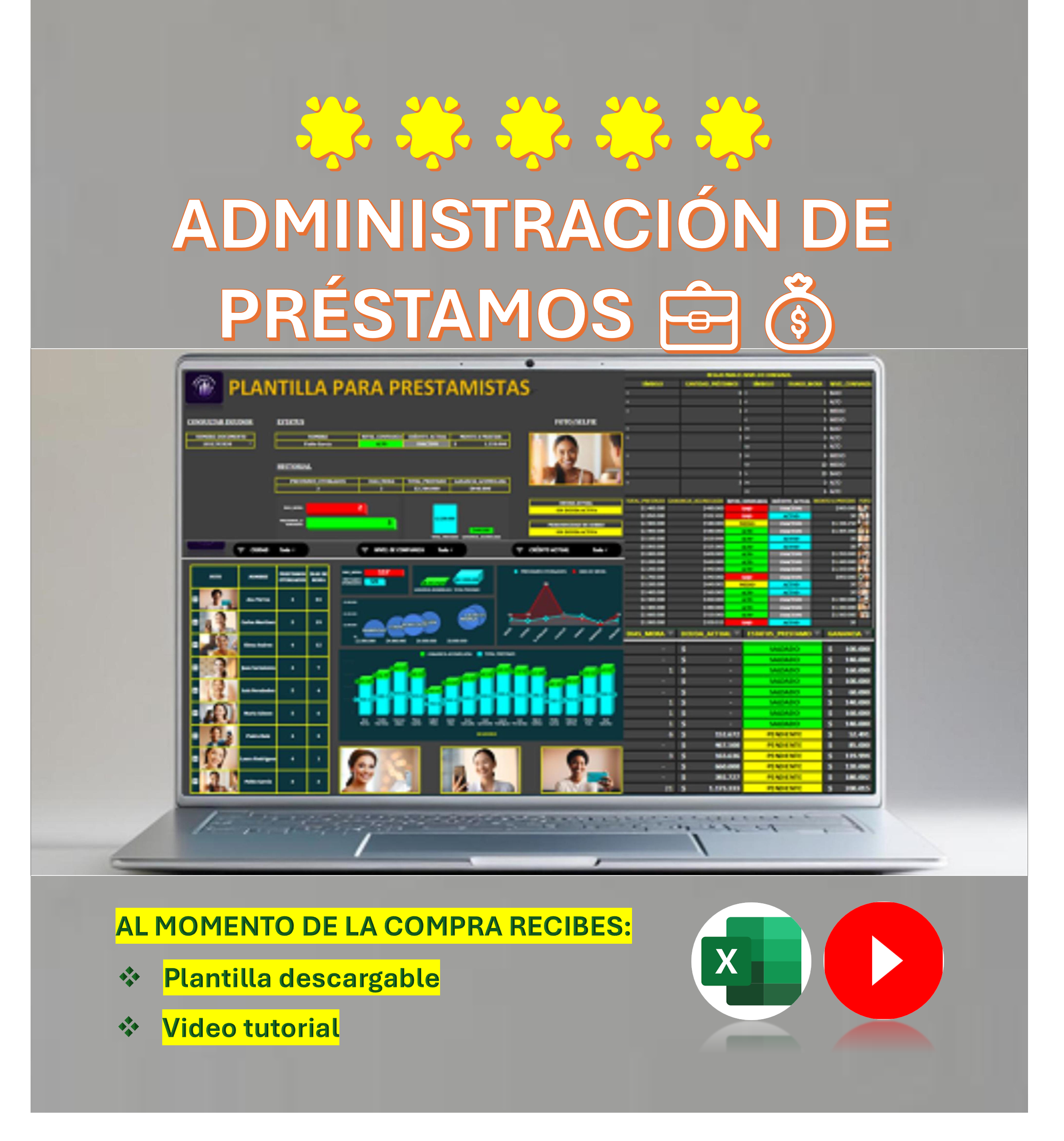 💼💰 Plantilla Prestamistas, Gotagota o Pagadiarios