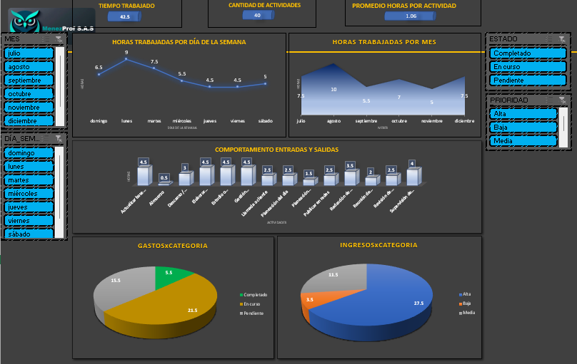 Plantilla de control de actividades diarias (SÚPER OFERTA)