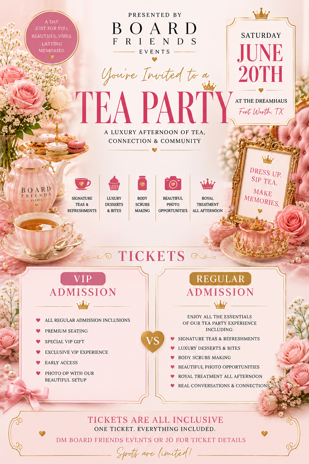 Royal Tea Party  Fort Worth June 20th 4pm 7:30pm