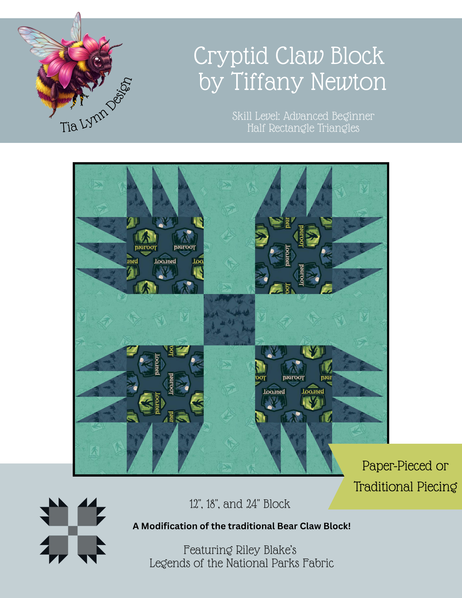 Cryptid Claw Quilt Block