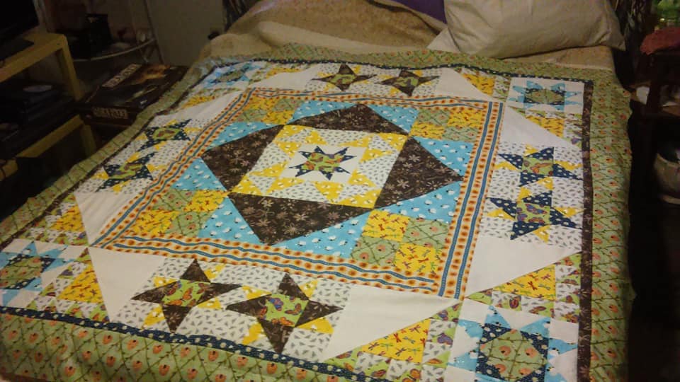 Flowers and Bees Quilt Top 