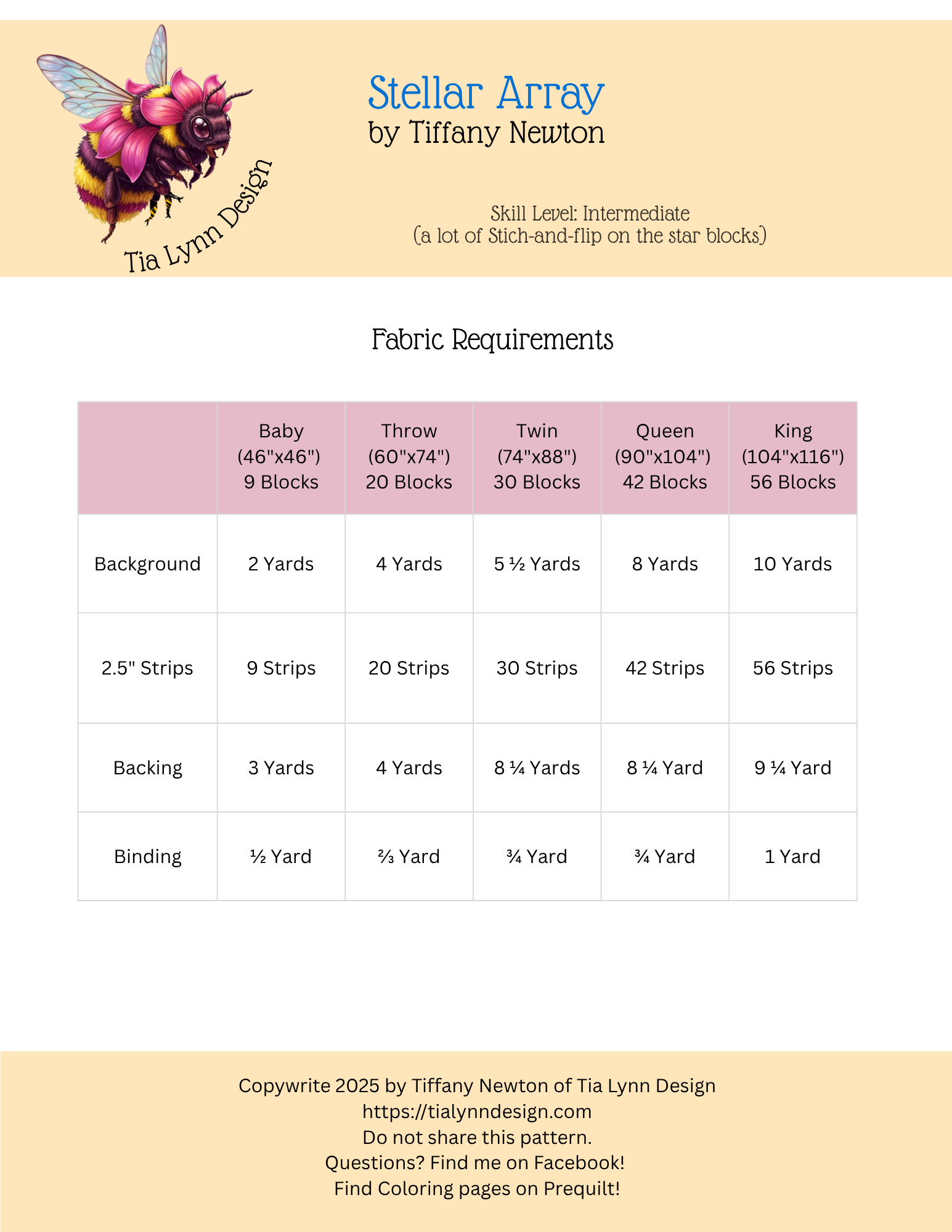 Stellar Array Quilt Pattern