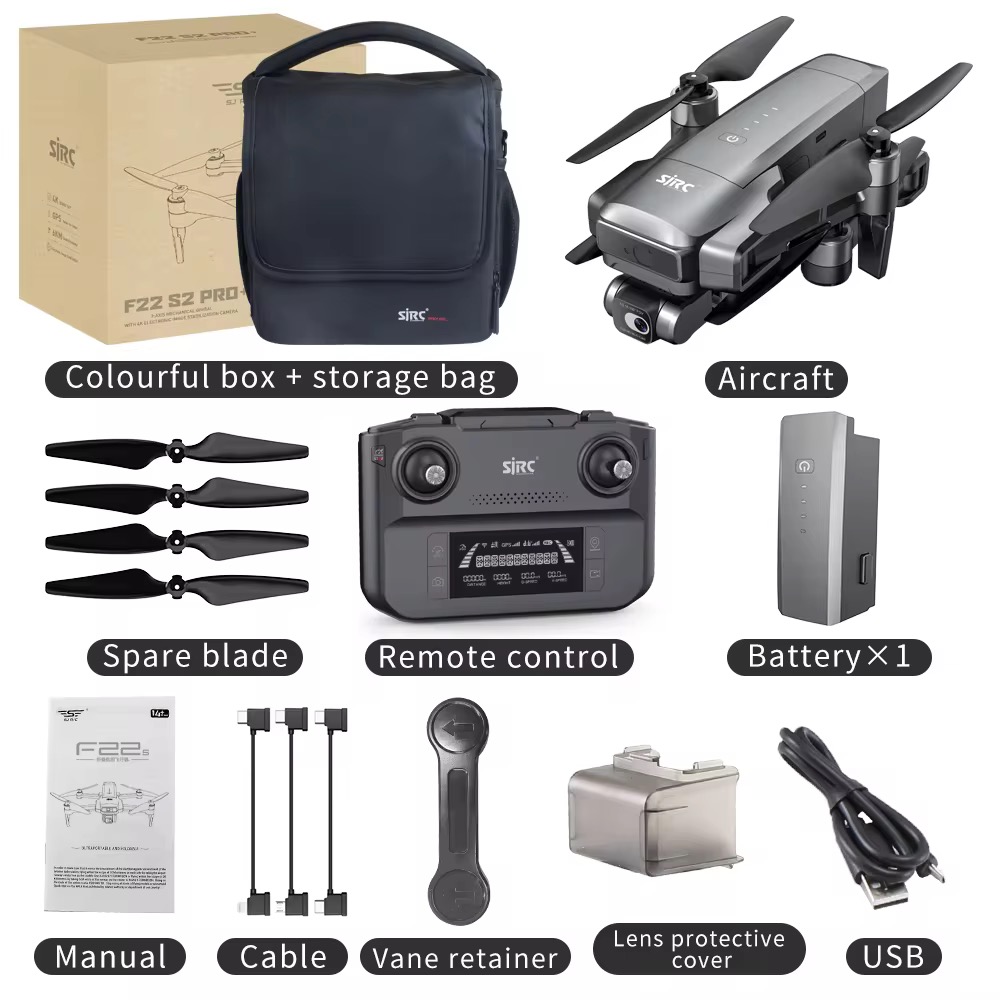 SJRC F22 S2 PRO+ GPS 4K DRONE