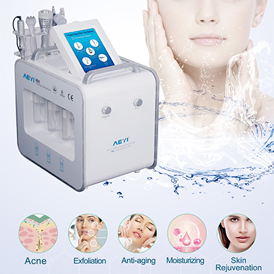 Portable rf cold face lifting microdermabrasion skin tightening hydro facial machine