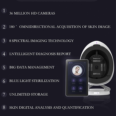 Professional AISIA Q1 AI Skin Analyzer Machine 15.6 Inch HD 36MP Skin Analysis