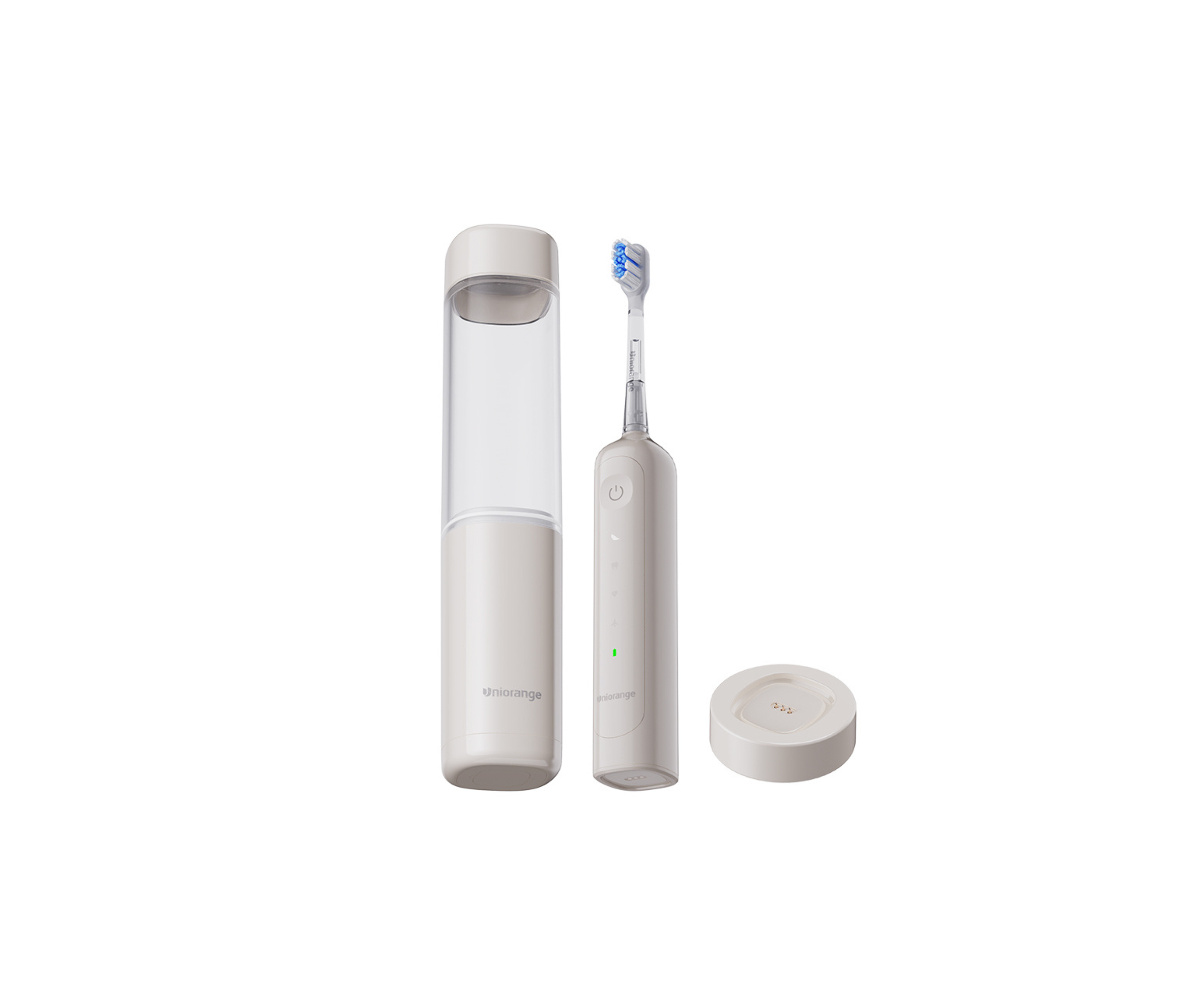 Cepillo de Dientes Sónico Uniorange T10 y Estuche de Viaje Inteligente: Cuidado Bucal Completo con Esterilización UV y Carga Portátil