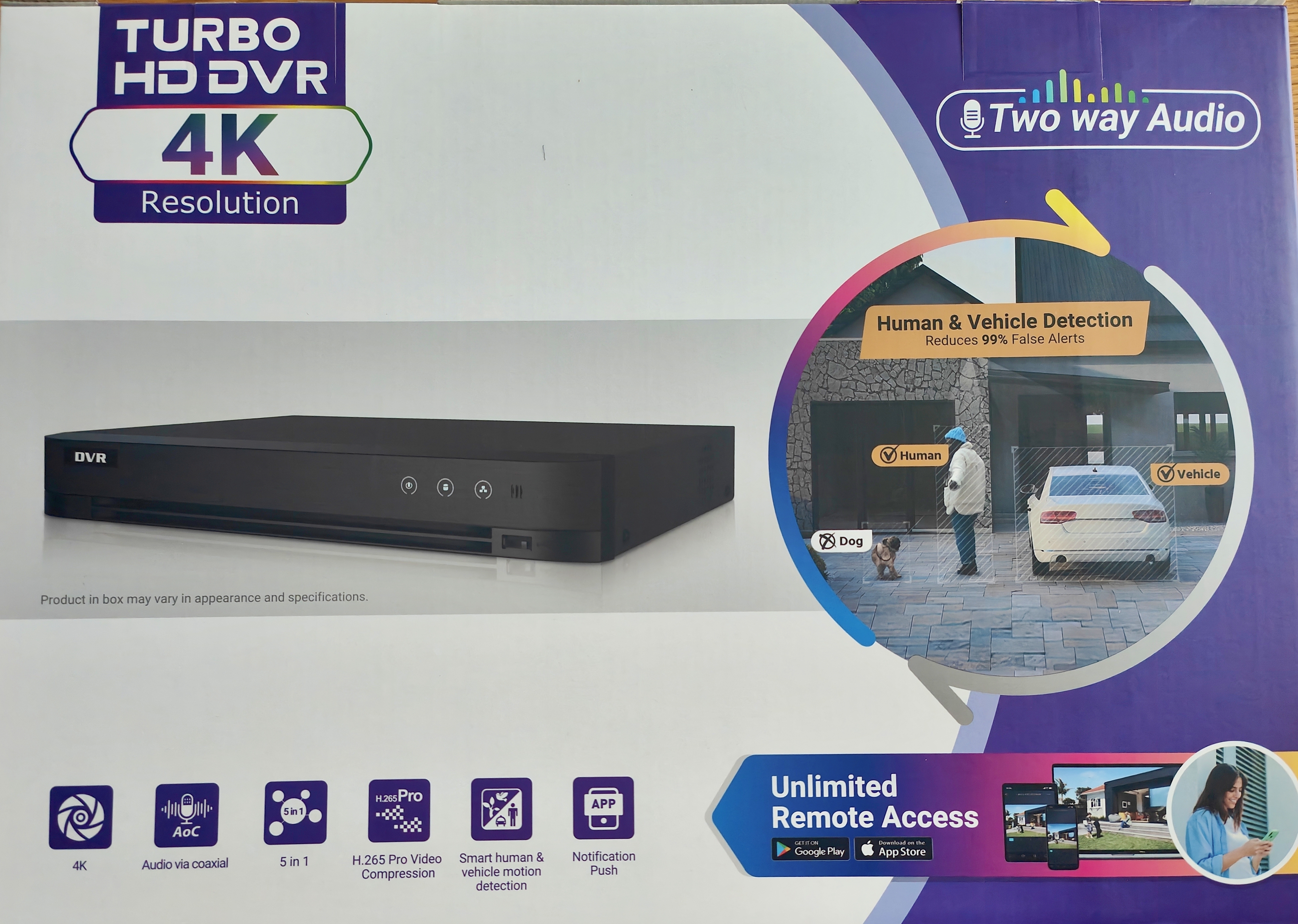 Turbo HD DVR 4K Resolution 8ch