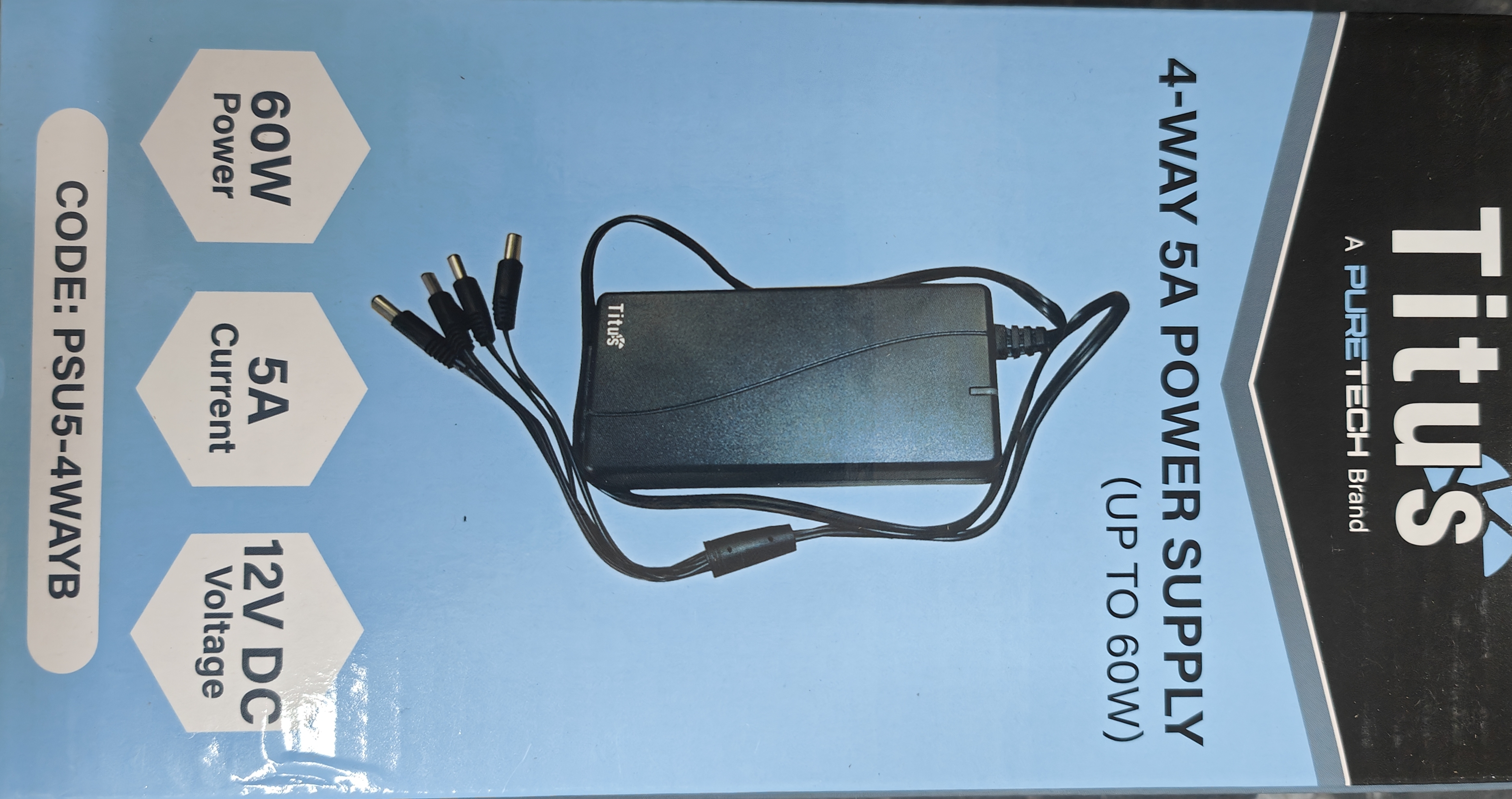 Titus 4-Way 12v 5A Power Supply
