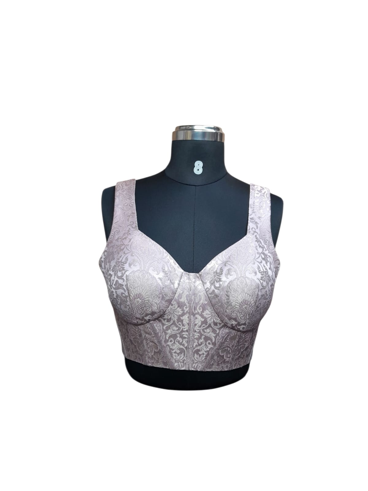 Dusty Pink Brocade Corset Blouse
