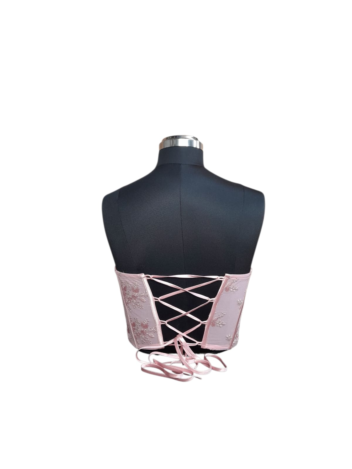 Blush Pink Embroidered Corset Blouse