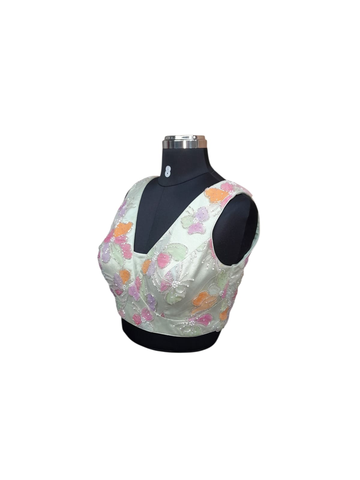 Pastel Floral Embroidered Blouse