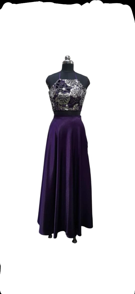 Midnight Plum Embroidered Set