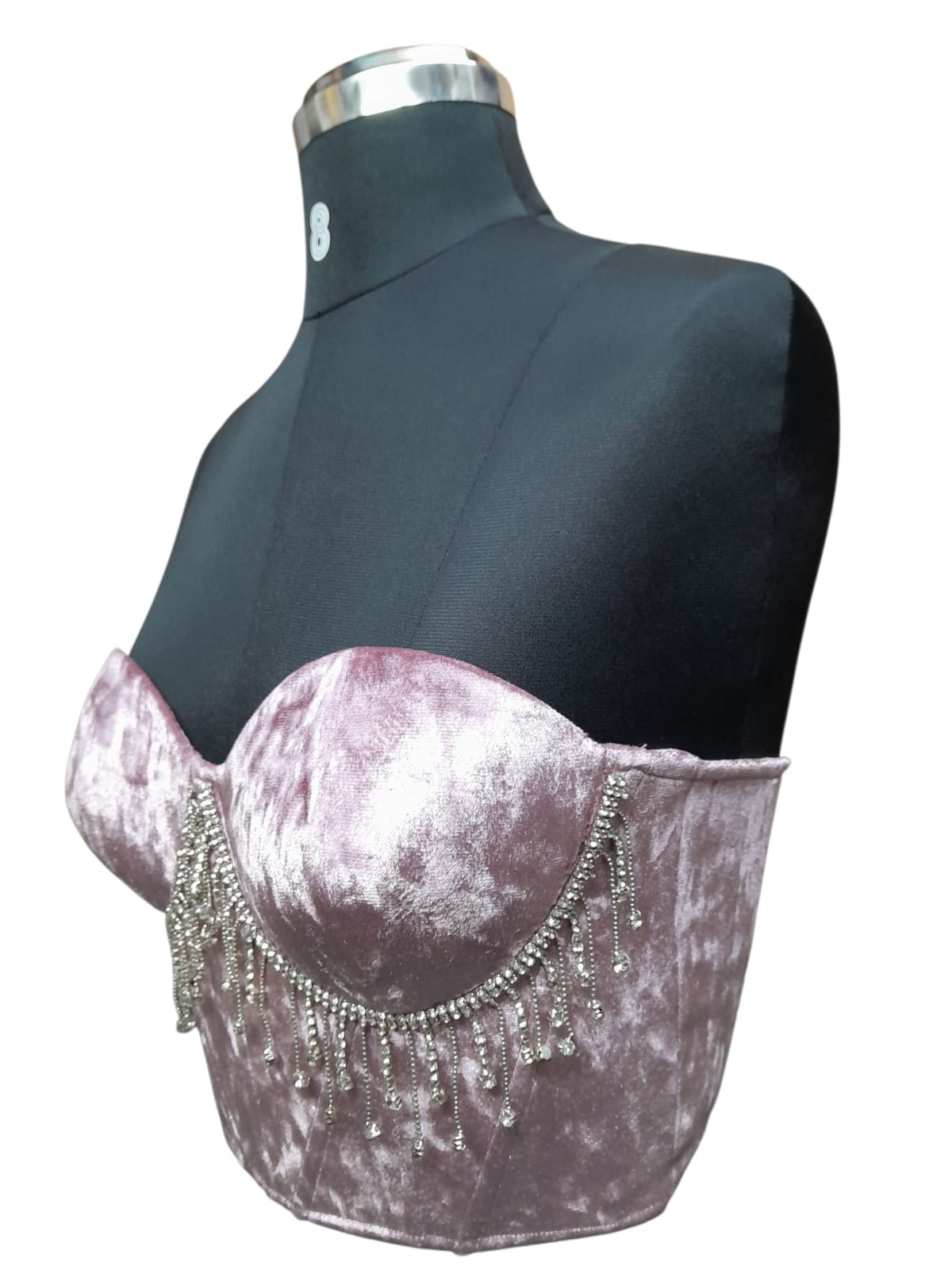 Meher - Velvet Embellished Corset Blouse