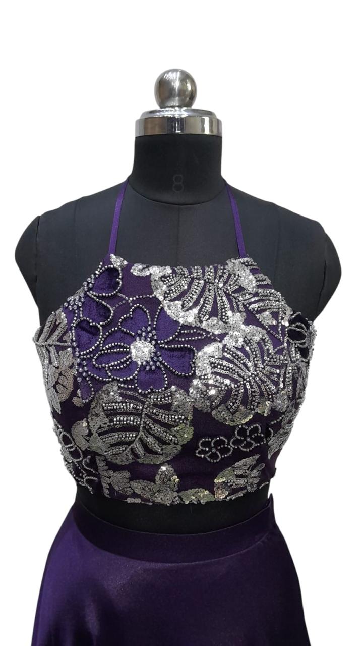 Midnight Plum Embroidered Set