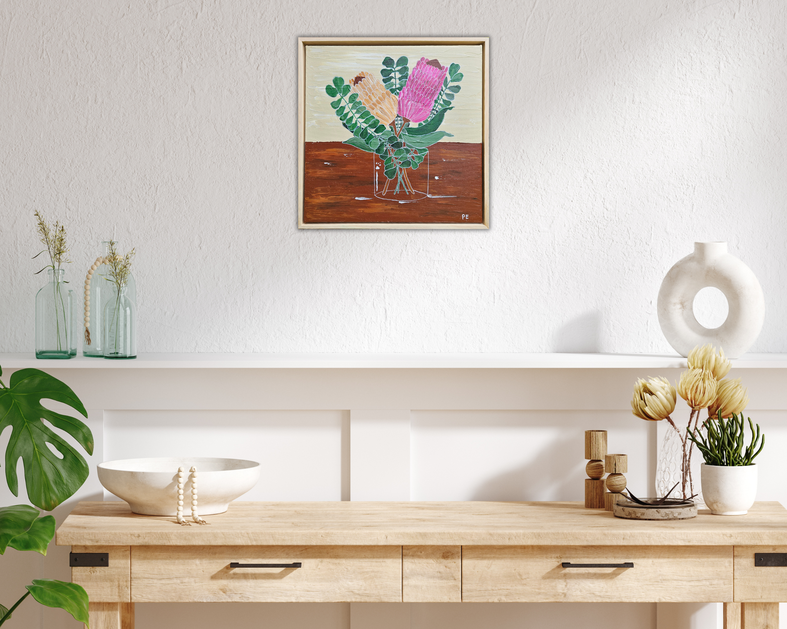 Protea bouquet in a vase #1