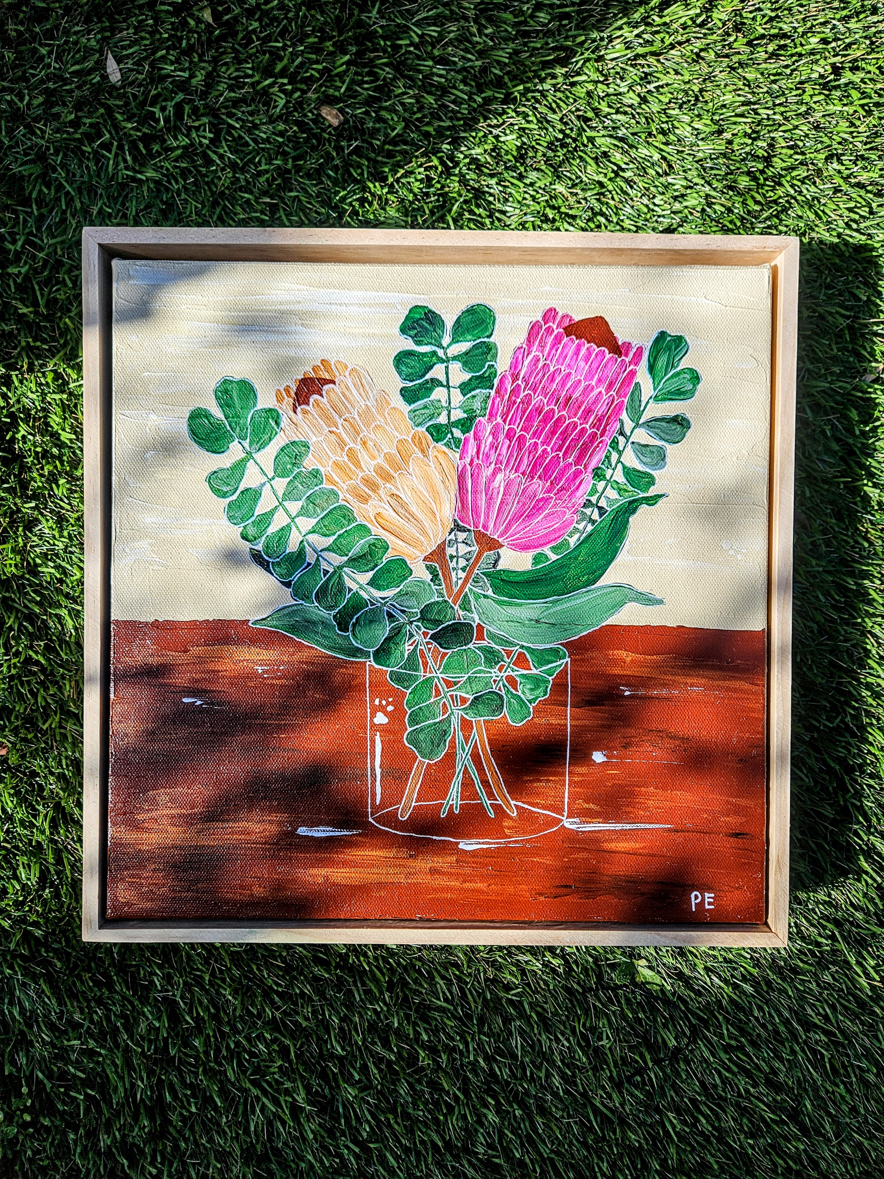 Protea bouquet in a vase #1