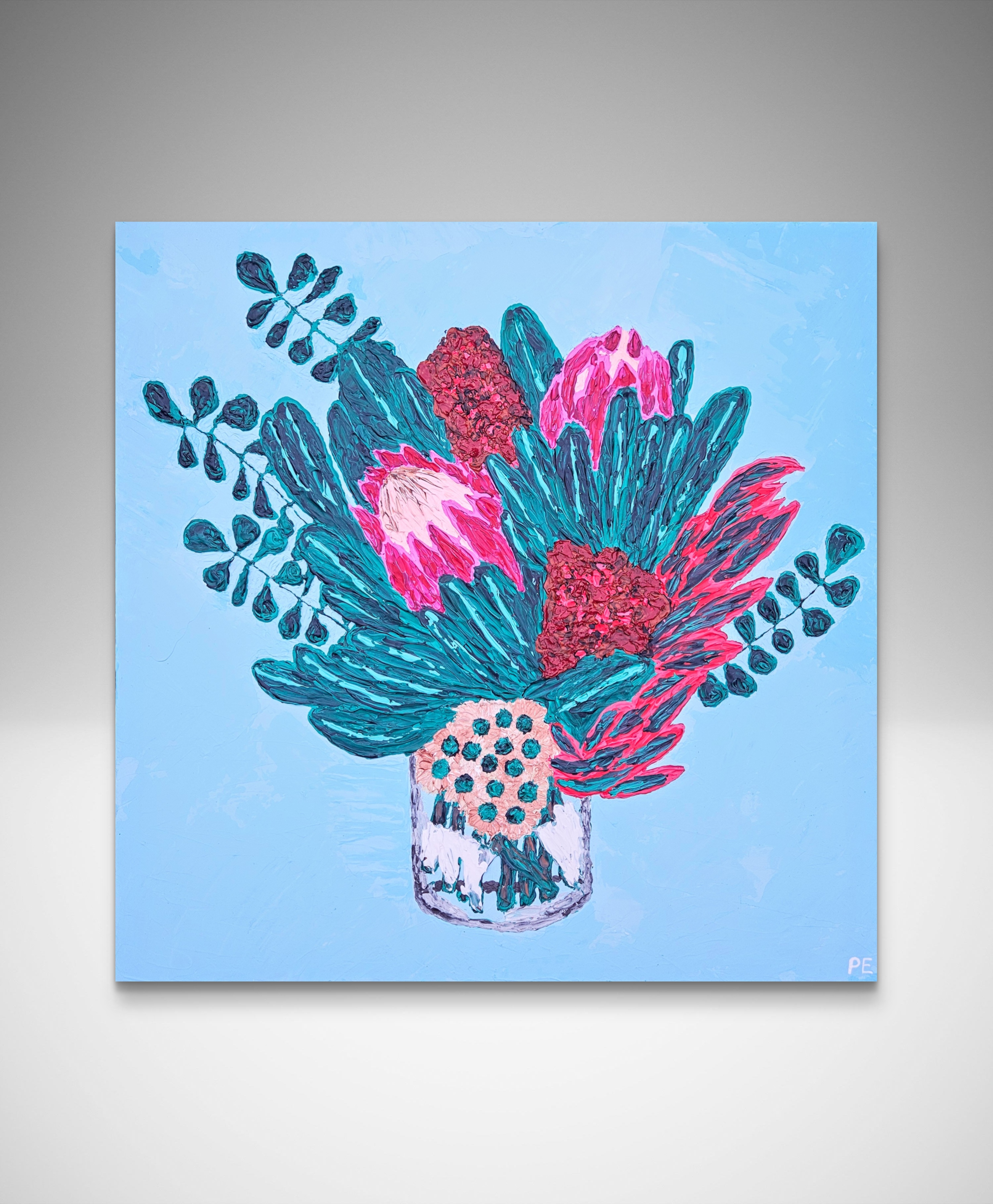 Bouquet Of Natives On Blue