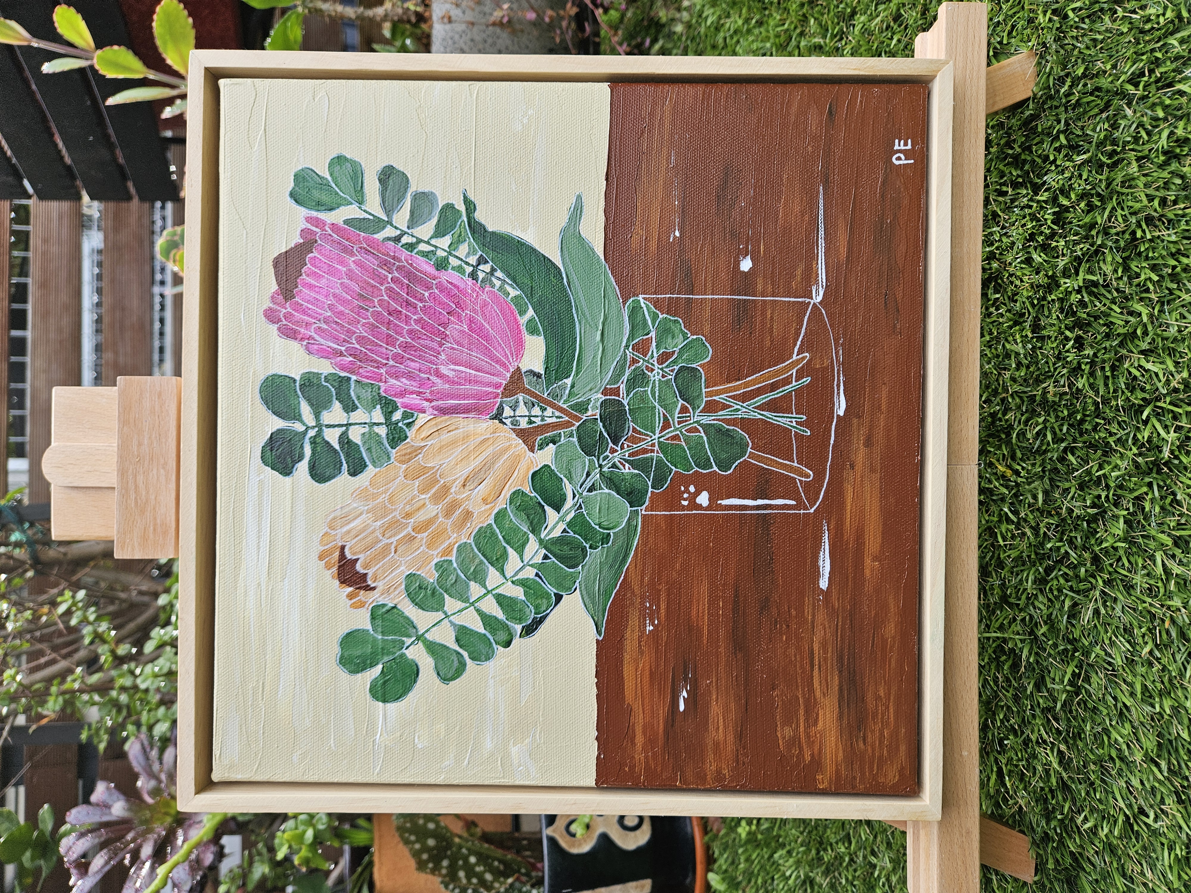 Protea bouquet in a vase #1