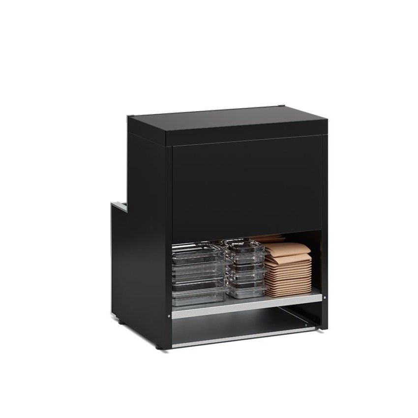 Vitrine Neutra Aberta e Módulo Balança MPBA-075 Preta 220v - Gelopar