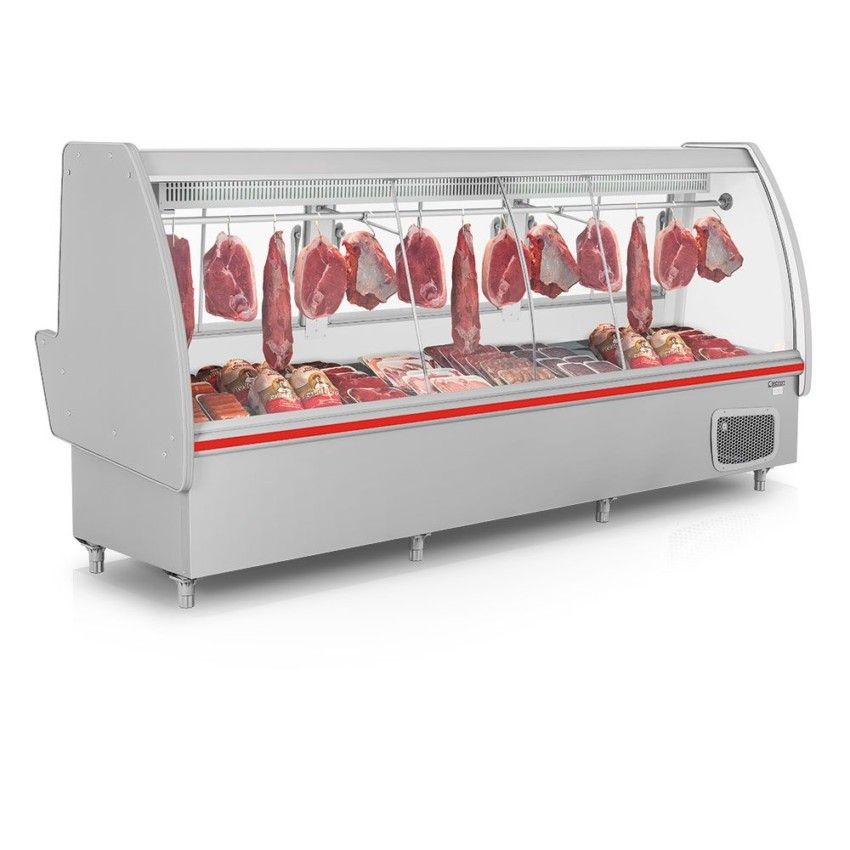 Balcão Frigorífico Açougue GAPS-310D CZ - 3,09m Cinza 220V - Gelopar