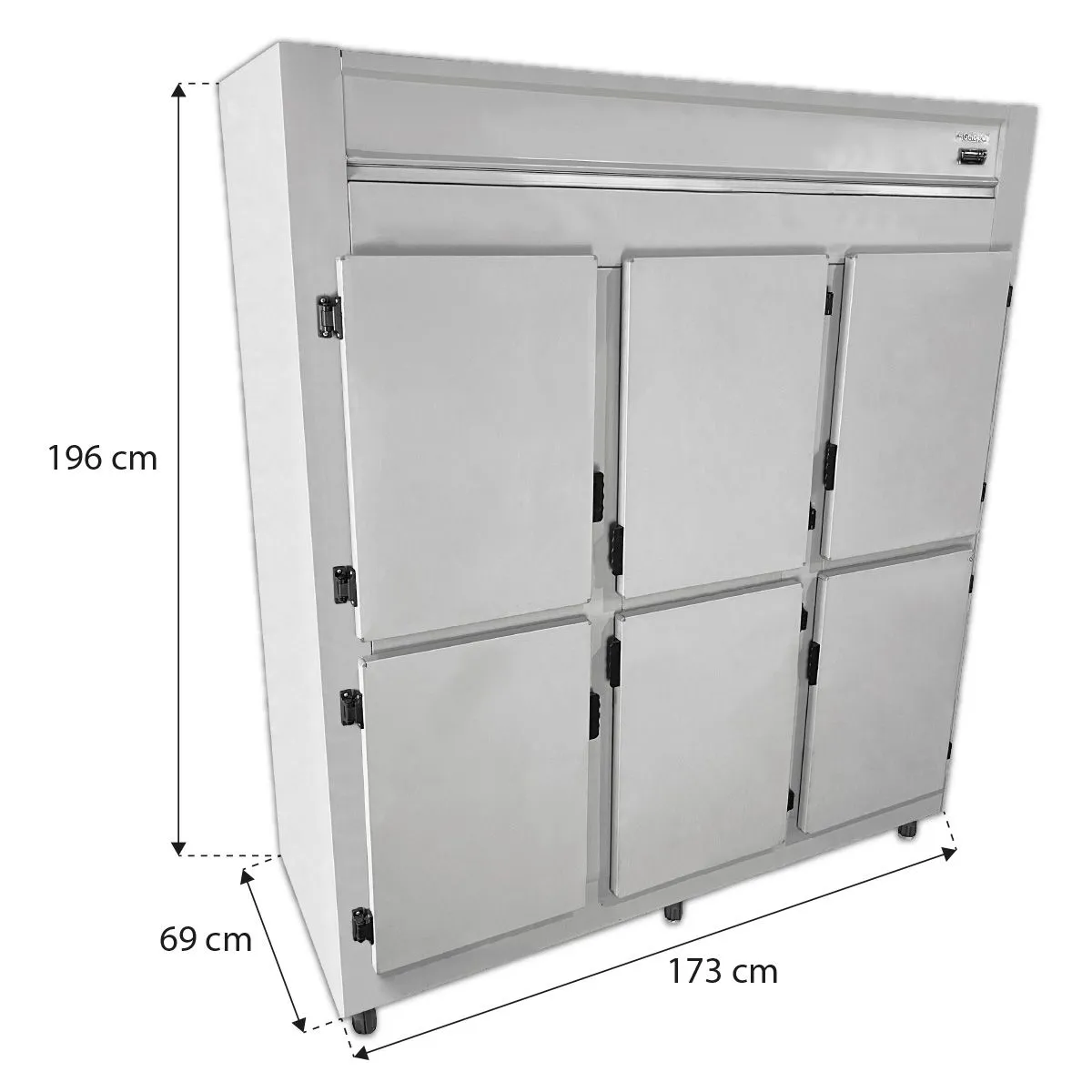 Refrigerador - Geladeira Comercial Em Inox GREP-6P AI 6 Portas Gelopar 220v