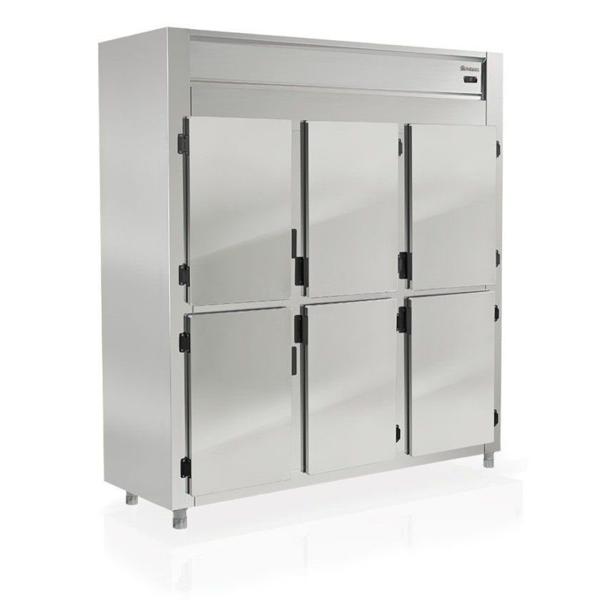 Refrigerador - Geladeira Comercial Em Inox GREP-6P AI 6 Portas Gelopar 220v