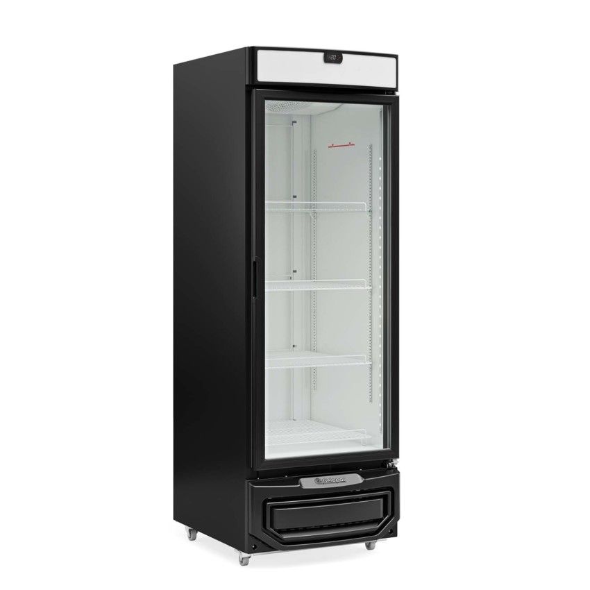 Freezer Vertical Frost Free Porta de Vidro Duplo Temperado 578 Litros GFI-57 LP PR Preto 220v Gelopar