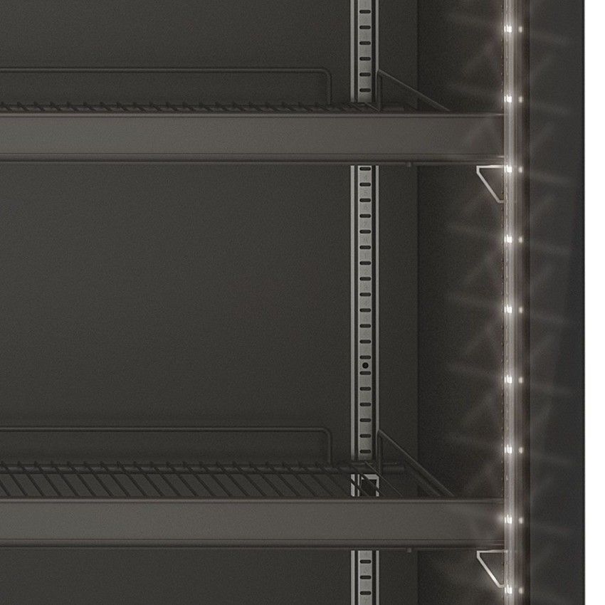 Refrigerador Vertical Conveniência Carbono 5 Portas - 2500 Litros GCVR-2500 CB PR - Preto 220v Gelopar
