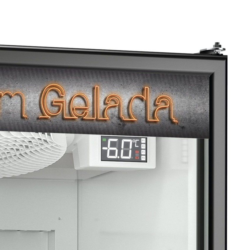 Cervejeira Vertical - Vidro Duplo Temperado 410 Litros GRBA-400 PV PR Preta 220v Gelopar