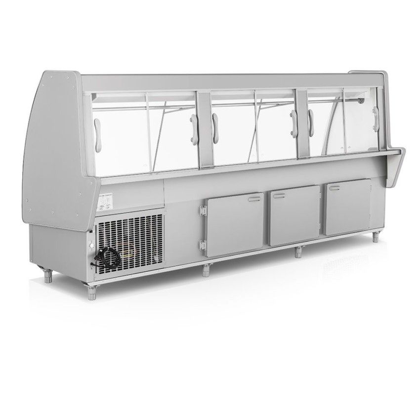 Balcão Frigorífico Açougue GAPS-310D CZ - 3,09m Cinza 220V - Gelopar