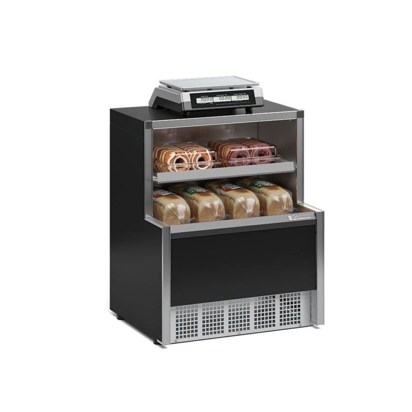 Vitrine Neutra Aberta e Módulo Balança MPBA-075 Preta 220v - Gelopar