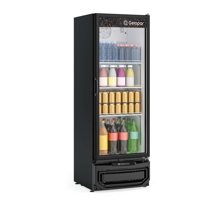 Refrigerador Expositor Vertical 414 Litros - Placa Fria GPTU-40 EL PR 220v - Gelopar