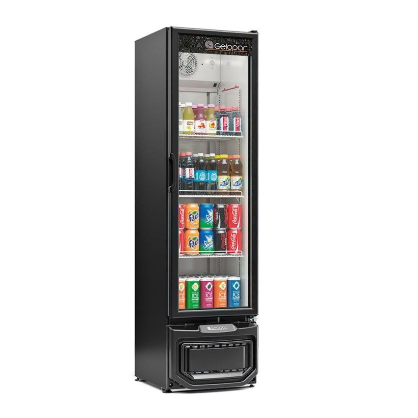 Refrigerador Expositor Vertical 228 Litros GPTU-230 PR Preto 220v - Gelopar