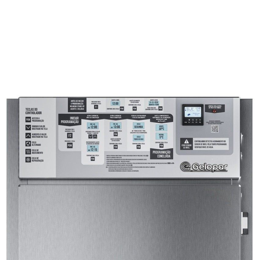 Câmara Climática De Crescimento Para Pães Termopão GCTP-1200 AI Gelopar 220v