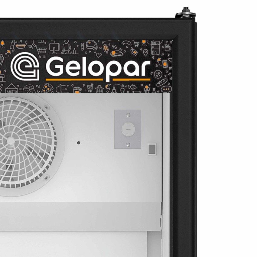 Refrigerador Vertical Expositor 414 Litros Placa Fria GPTU-40 EL PR Preta 220v - Gelopar