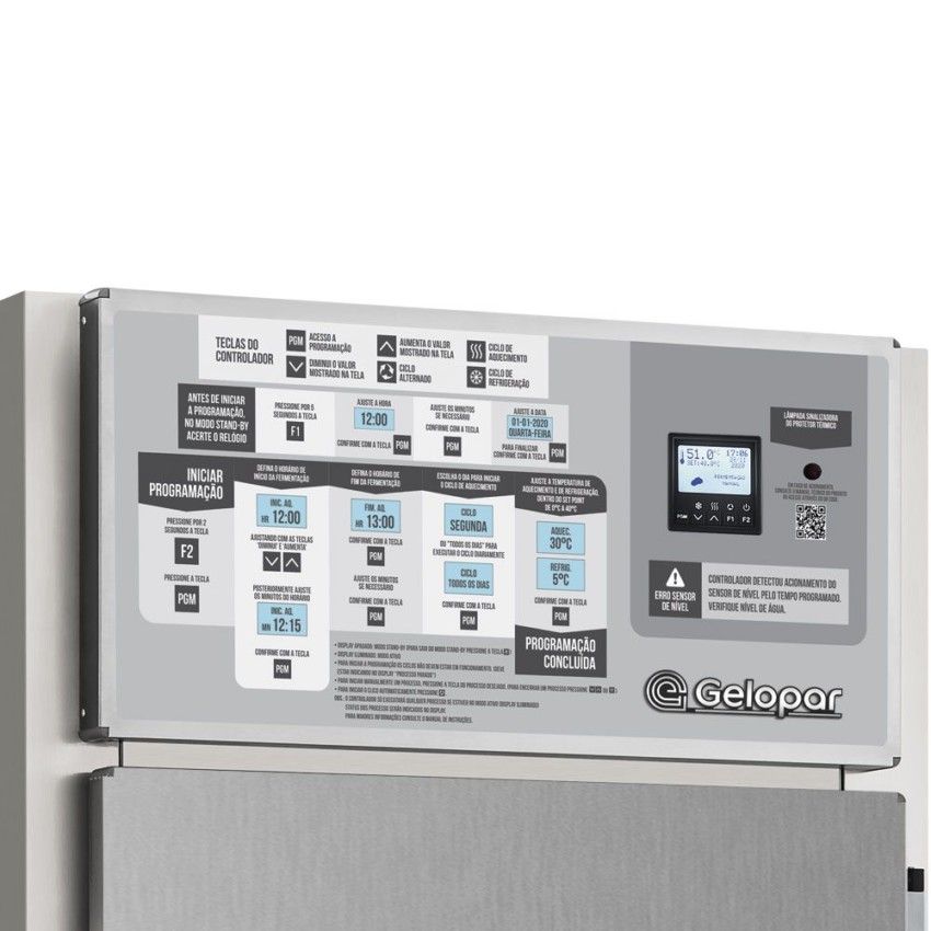 Câmara Climática Termopão - 600 Pães GCTP-600 AI Inox 220v - Gelopar