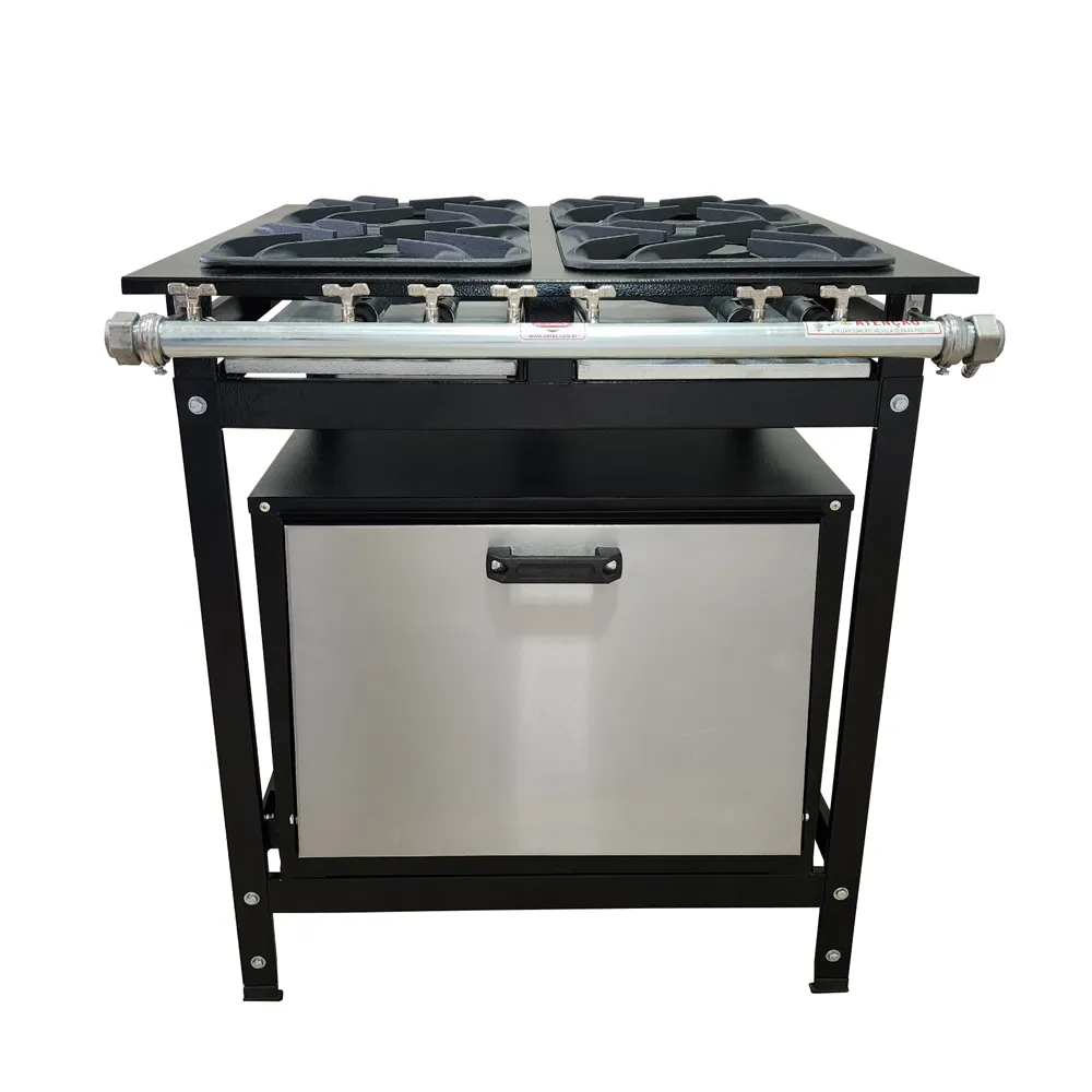 Fogão 4 bocas com forno 120L Extra Grande 4QD BP 30x30 - Diamond SQ - Cefaz