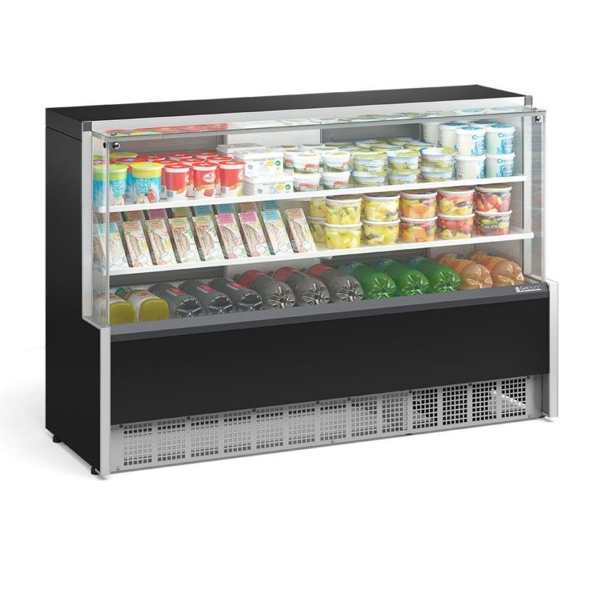 Vitrine Refrigerada Universal - 1,72m GPDA-175R Preta 220v - Gelopar