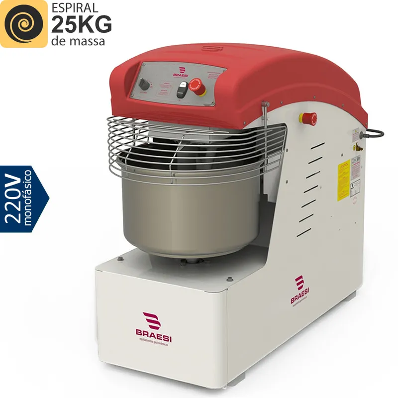 Amassadeira Espiral 25kg AES-25 - Braesi