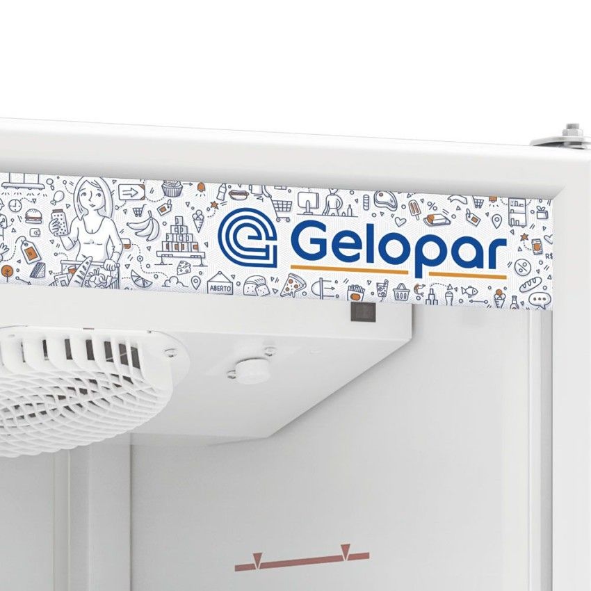 Refrigerador Vertical Porta De Vidro 570L GRV-57 BR Branco  Ar Forcado 220v - Gelopar