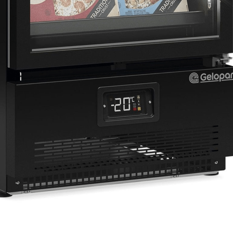 Expositor Freezer Vertical Porta de Vidro 445L Conveniência GCVC-45 CB PR All Black 220v - Gelopar