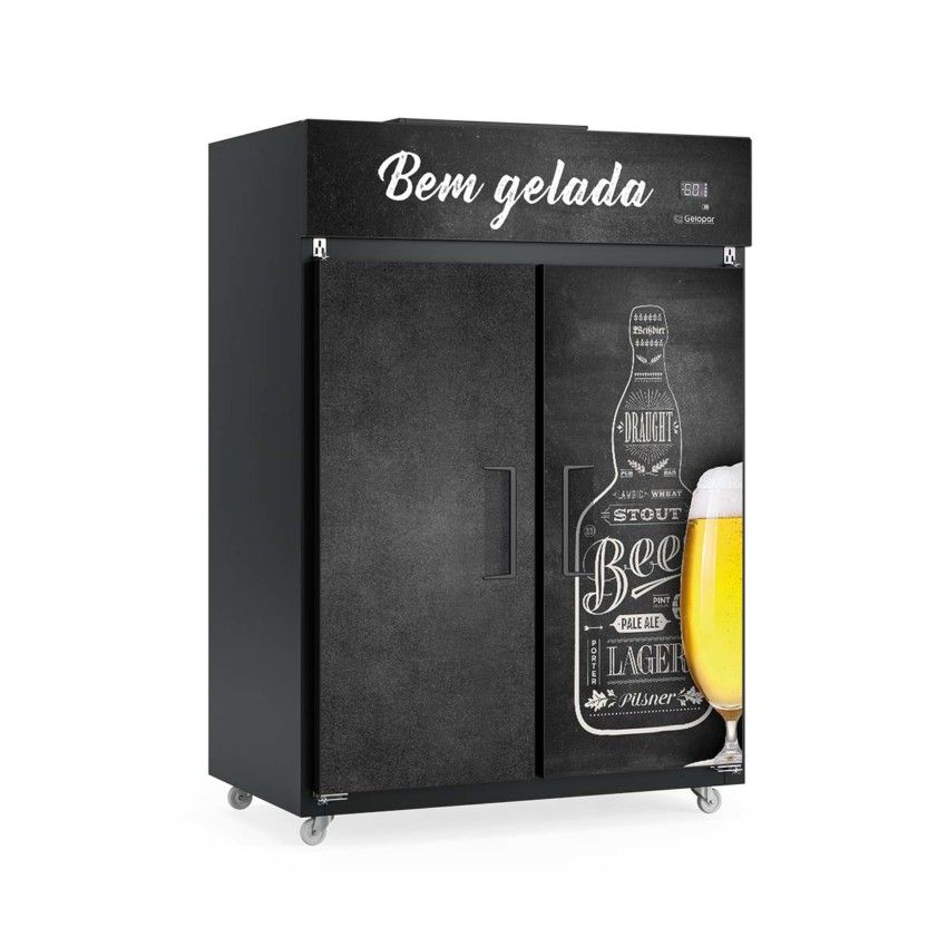 Cervejeira Mini-Câmara de Bebidas 2 Portas - 1.421 Litros GMCB-2P Preta 220v - Gelopar