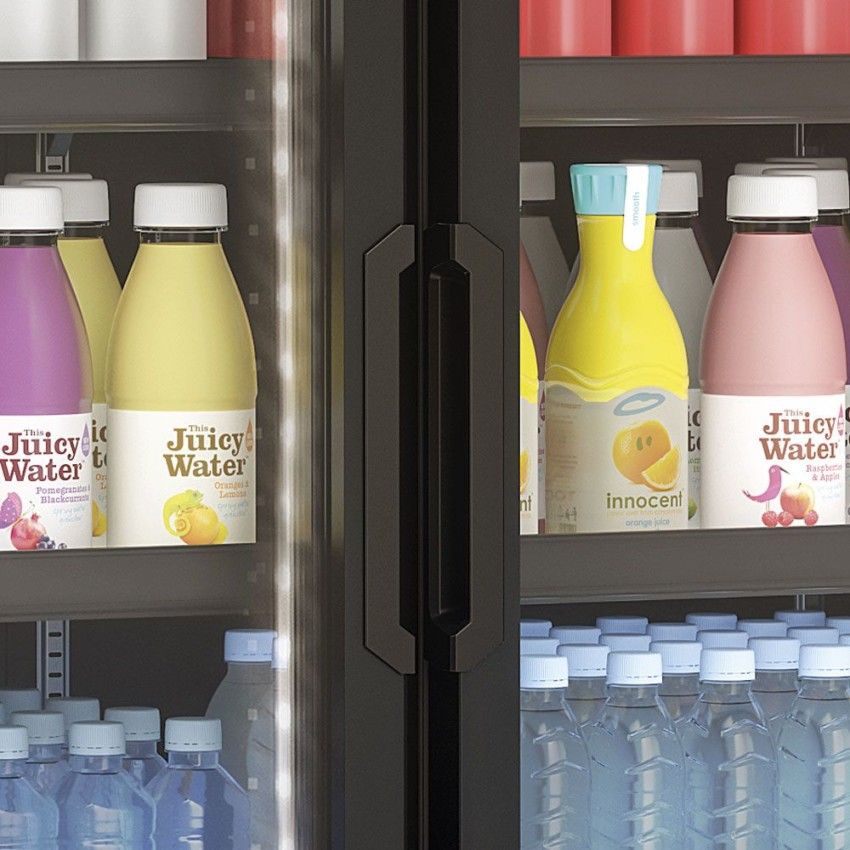 Refrigerador Vertical Conveniência Carbono 5 Portas - 2500 Litros GCVR-2500 CB PR - Preto 220v Gelopar