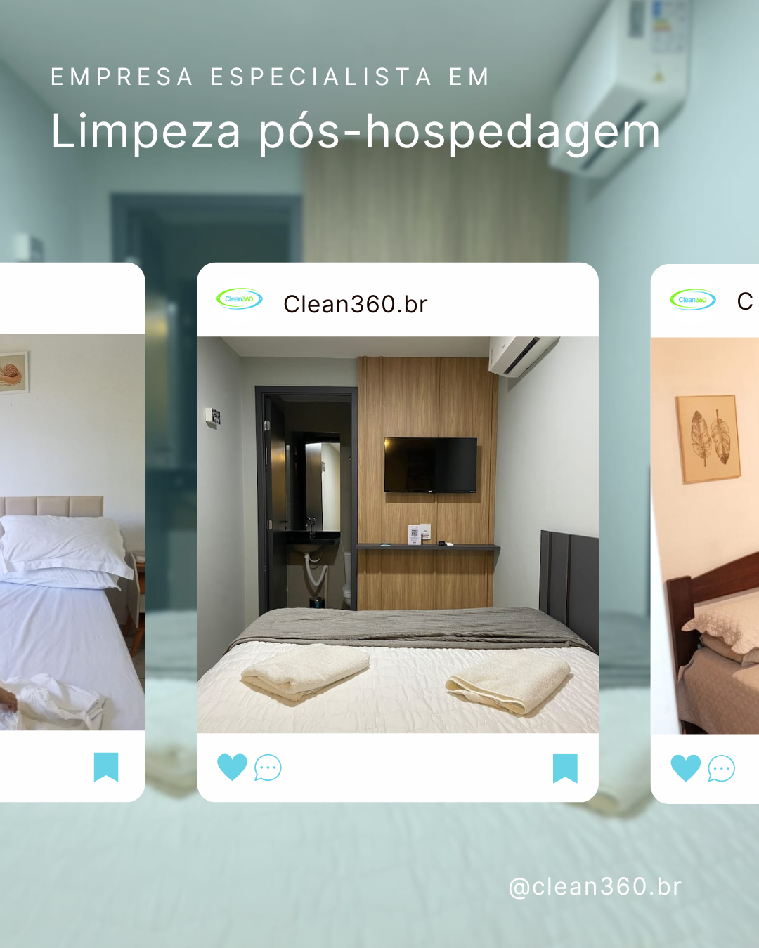 Limpeza pós-hospedagem - 3 Quartos
