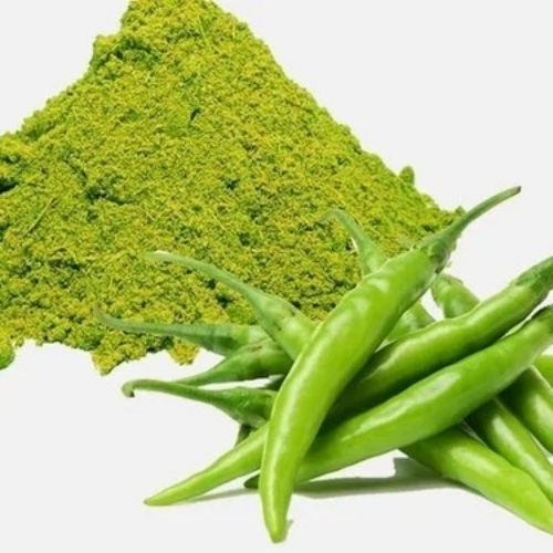 TRUEAT GREEN CHILLI POWDER (High Spicy)